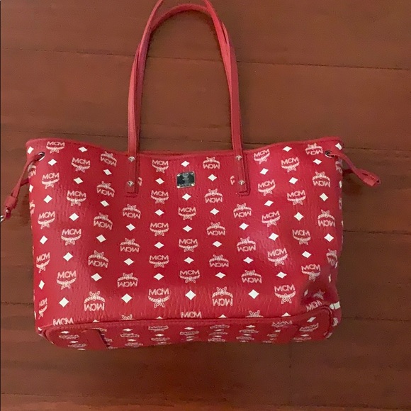 MCM Handbags - Red and White MCM Tote